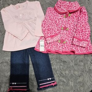 Baby Q 3-piece set jacket, shirt, jeans